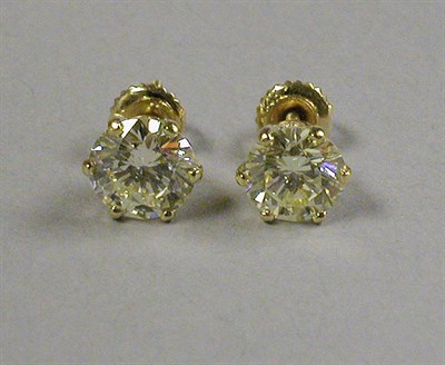 Lot 497 - Pair of Diamond Stud Earrings