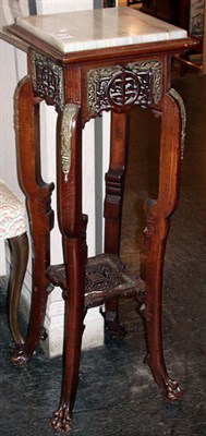 Lot 583 - Asian Style Bronze Mounted Hardwood Pedestal