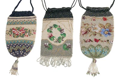 Lot 2235 - Three Austrian Beaded Bags Late 19th/early...