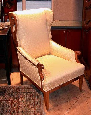 Lot 538 - Biedermeier Upholstered Birch Armchair