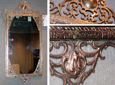 Lot 425 - Patinated-Bronze Mirror