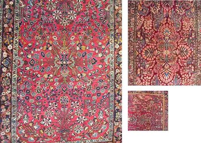 Lot 274 - Sarouk Rug Circa 1925 The central polychrome...