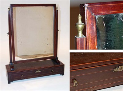 Lot 519 - Regency Banded Mahogany Shaving Mirror