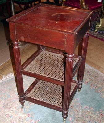 Lot 424 - Regency Style Caned Mahogany Three-Tier Side...