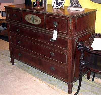 Lot 569 - Edwardian Painted Satinwood Chest of Drawers