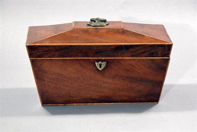Lot 4350 - Regency Inlaid Mahogany Tea Caddy Early 19th...