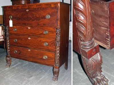 Lot 77 - Classical Mahogany Chest of Drawers New York,...