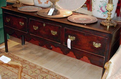 Lot 541 - Provincial Georgian Oak Welsh Dresser Base