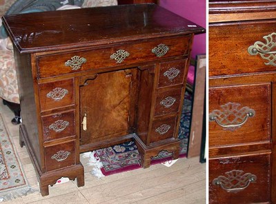 Lot 531 - George III Walnut Kneehole Desk