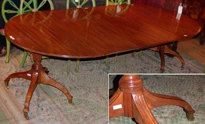 Lot 480 - Georgian Style Mahogany Double-Pedestal Dining...