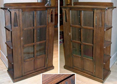 Lot 234 - Pair of Mission Style Oak Bookcases with...