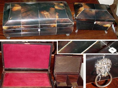 Lot 468 - Two Faux Tortoise Shell Boxes