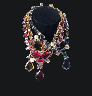 Lot 2368 - Iradj Moini Opulent Triplet Necklace Inset in...