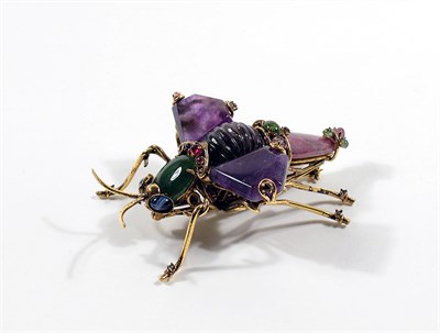 Lot 2361 - Iradj Moini Insect Pin The body of purple and...