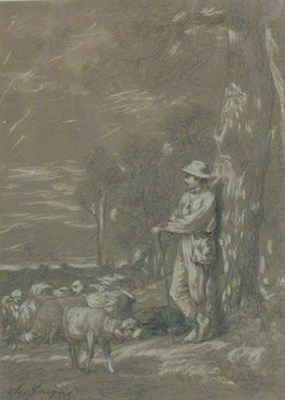 Lot 34 - Charles Emile Jacque French, 1813-1894...