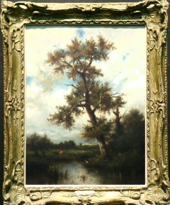 Lot 28 - Jules Dupre French, 1811-1889 LE VIEUX CHENE...