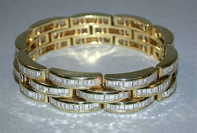 Lot 513 - Gold and Diamond Bracelet