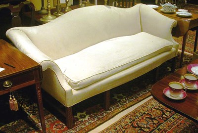 Lot 175 - Chippendale Style Mahogany Upholstered Settee...