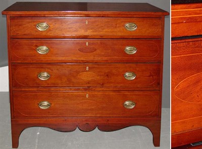 Lot 148 - Federal Inlaid Cherry Chest of Drawers...