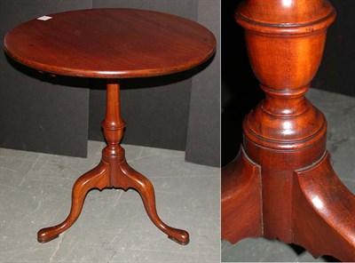 Lot 92 - Chippendale Mahogany Tilt-Top Tripod Table The...
