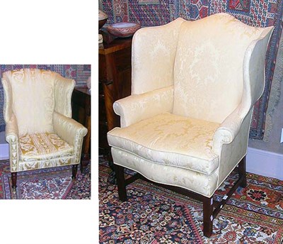 Lot 152 - Georgian Style Mahogany Wing Chair