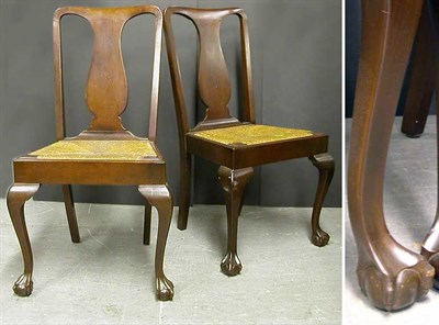 Lot 100 - Set of Twelve Georgian Style Mahogany Rush...