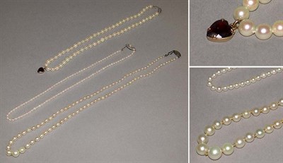Lot 82 - Three Cultured Pearl Necklaces