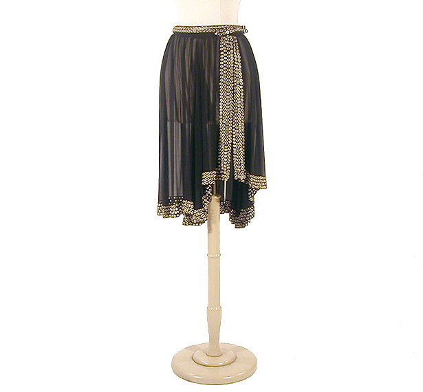 Lot 2140 - Alaia Chiffon Grommet Studded Skirt French,...