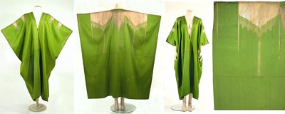 Lot 2004 - Spectacular Acid Green Silk Ottoman Aba...