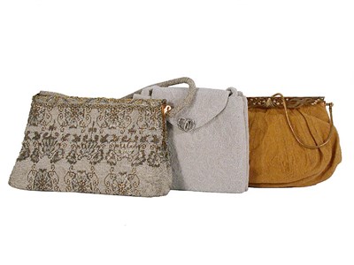 Lot 2239 - Three French Beaded Bags The first displays a...