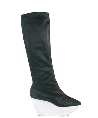Lot 2219 - Herbert Levine Black Satin Kabuki Boot...
