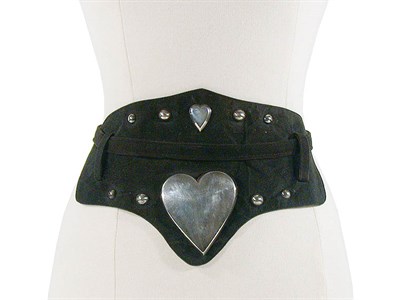 Lot 2278 - Elsa Peretti Suede and Sterling Heart Belt...