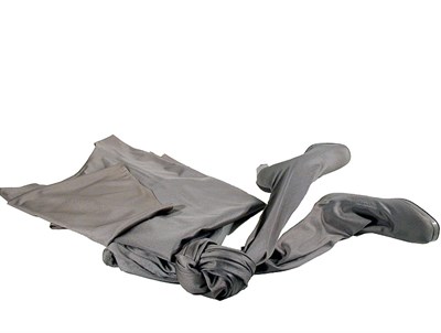 Lot 2216 - Beth Levine Taupe Lycra Tunic With Waisted...
