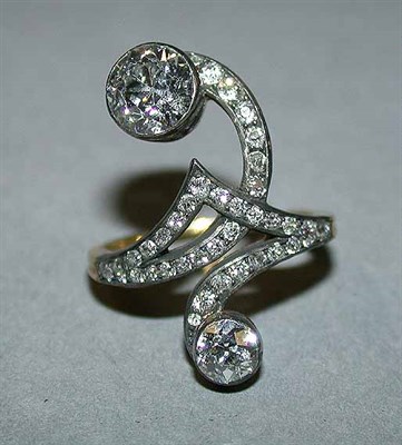 Lot 483 - Diamond Bypass Ring