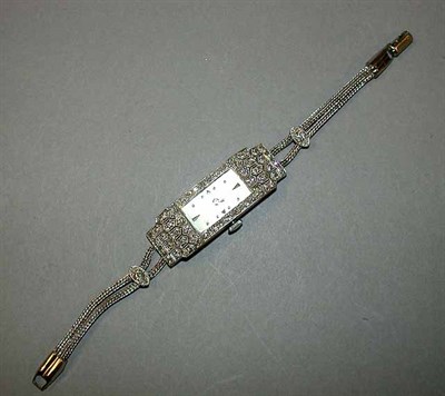 Lot 487 - Lady's Diamond Wristwatch