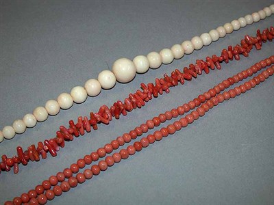 Lot 23 - Three Coral Necklaces