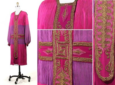 Lot 2018 - Poiret Rich Silk Crepe de Chine Late Day Dress...