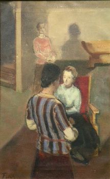 Lot 66 - Josef Floch Austrian, 1894-1977 THREE WOMEN IN...