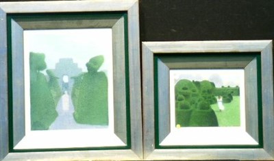 Lot 11A - Ian Beck 20th Century TOPIARY: TWO Each signed...