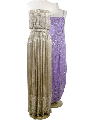 Lot 2196 - Two Alfred Bosand Beaded Gowns American The...