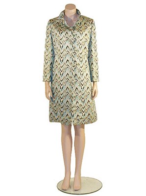 Lot 2074 - Donald Brooks Art Deco Style Brocade Coat...