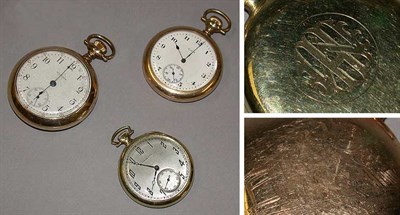 Lot 257 - Three Open Face Pocket Watches