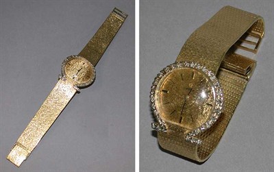 Lot 259 - Gentleman's Gold and Diamond Wristwatch