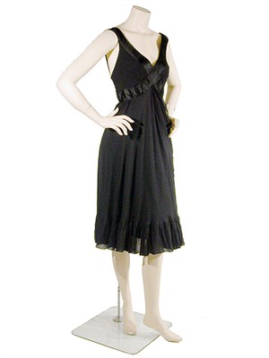 Lot 2085 - Sarmi Black Negligee Style Cocktail Dress...