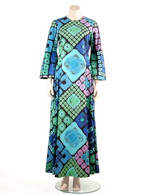 Lot 3518 - Ken Scott Op Art Print Dress American, 1970s...