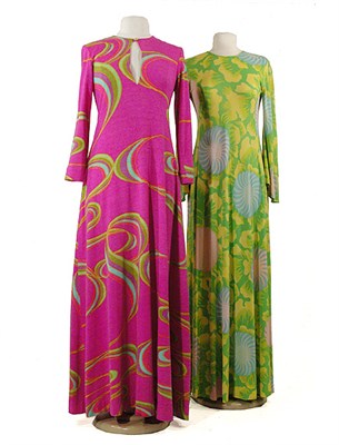 Lot 2082 - Two Ken Scott Printed Casual Long Dresses...