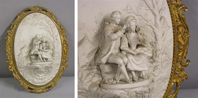 Lot 254 - Continental Bisque Relief Plaque In a...