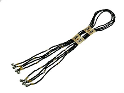 Lot 3361 - de Lillo Black Glass and Rhinestone Sautoir...