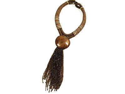Lot 2351 - Ethnic Style Copper Tassle Necklace 1960s The...