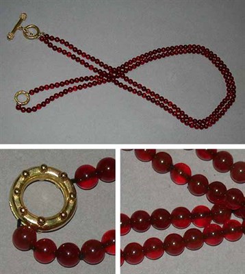 Lot 156 - Carnelian Bead Necklace